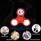 Creative LED Light Fidget Spinner Glow Fingertip Stress Relief Toy