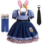 Girls Judy Hopps Bunny Police Costume Dress – Zootopia Outfit