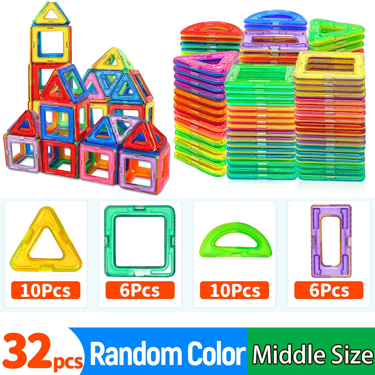 Magnetic Building Blocks Medium STEM Construction Toy for Kids