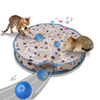 Smart Interactive Cat Toys Ball Fast Rolling in Pouch Hide and Seek Kitten Toy Motion Activated Interactive Cat Toy for Indoor
