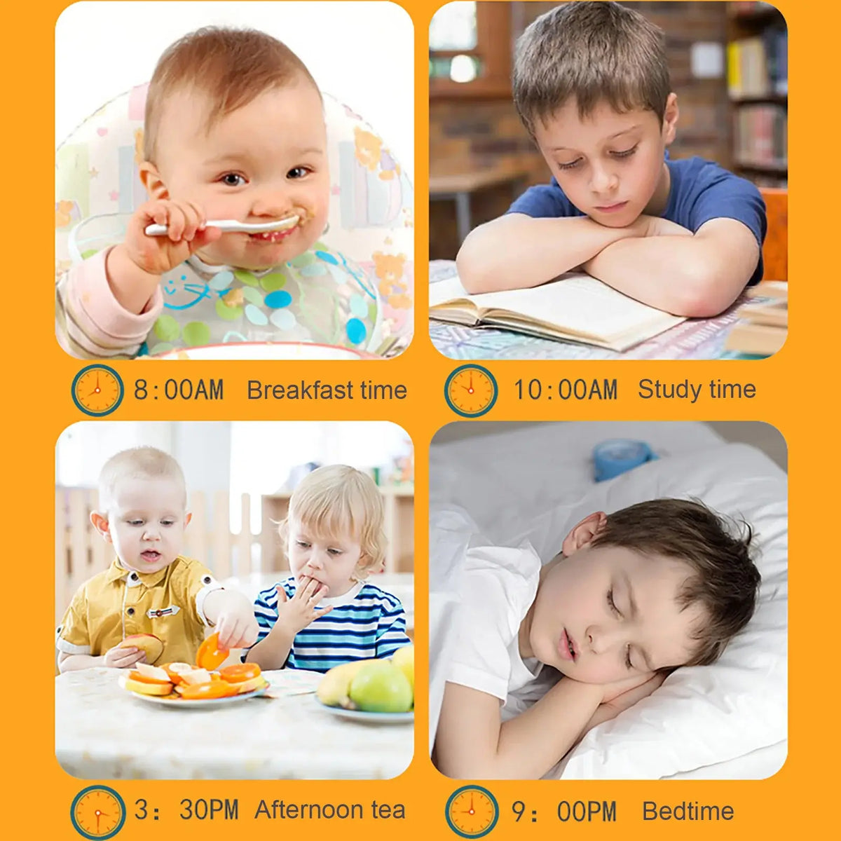 Montessori Wooden Learning Clock Time Teaching Toy for Kids
