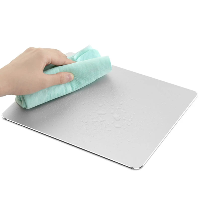 Aluminum Metal Mouse Pad Hard Smooth Matte Finish Non-Slip Waterproof Thin Design for Fast Accurate Control Office Home Use