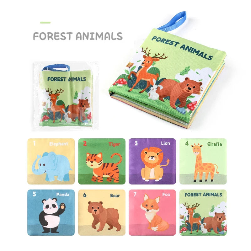 Soft 3D Touch & Feel Baby Cloth Book