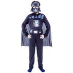 Boys Movie Mask Costume – Darth Vader Style Cape Armor Onesie