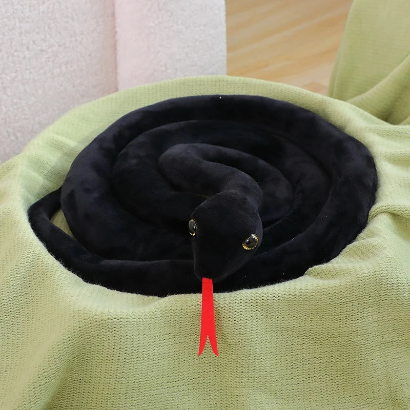Long Python Snake Plush Toy Soft Stuffed Animal Pillow