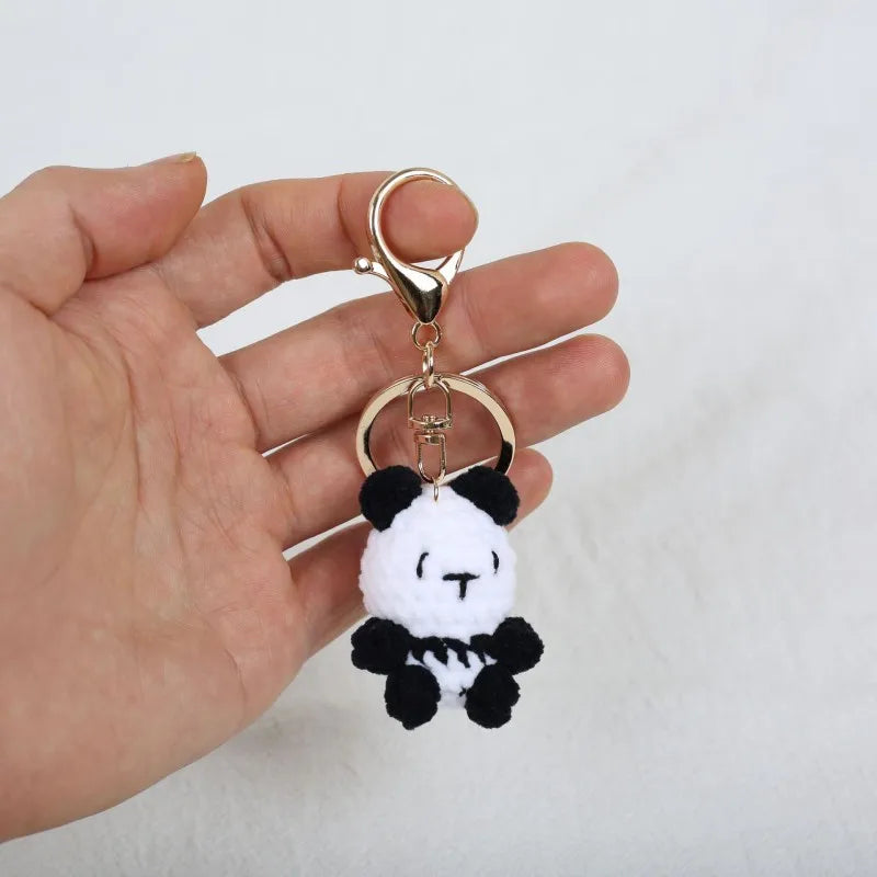 Mini Animal Crochet Keychain Cute Knitted Doll Keyring