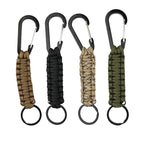 Tactical Paracord Keychain Survival Lanyard with Carabiner Cli