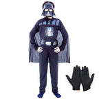 Boys Movie Mask Costume – Darth Vader Style Cape Armor Onesie