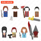 Horror Movie Mini Building Block Dolls Action Figures Bricks Assembly Assembly Toys for Children