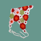Knitted Strawberry Triangle Scarf Headband for Women