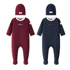 Ali Layette AW26 Embroidered Layette Set Baby Cotton Footed Romper Matching Hat