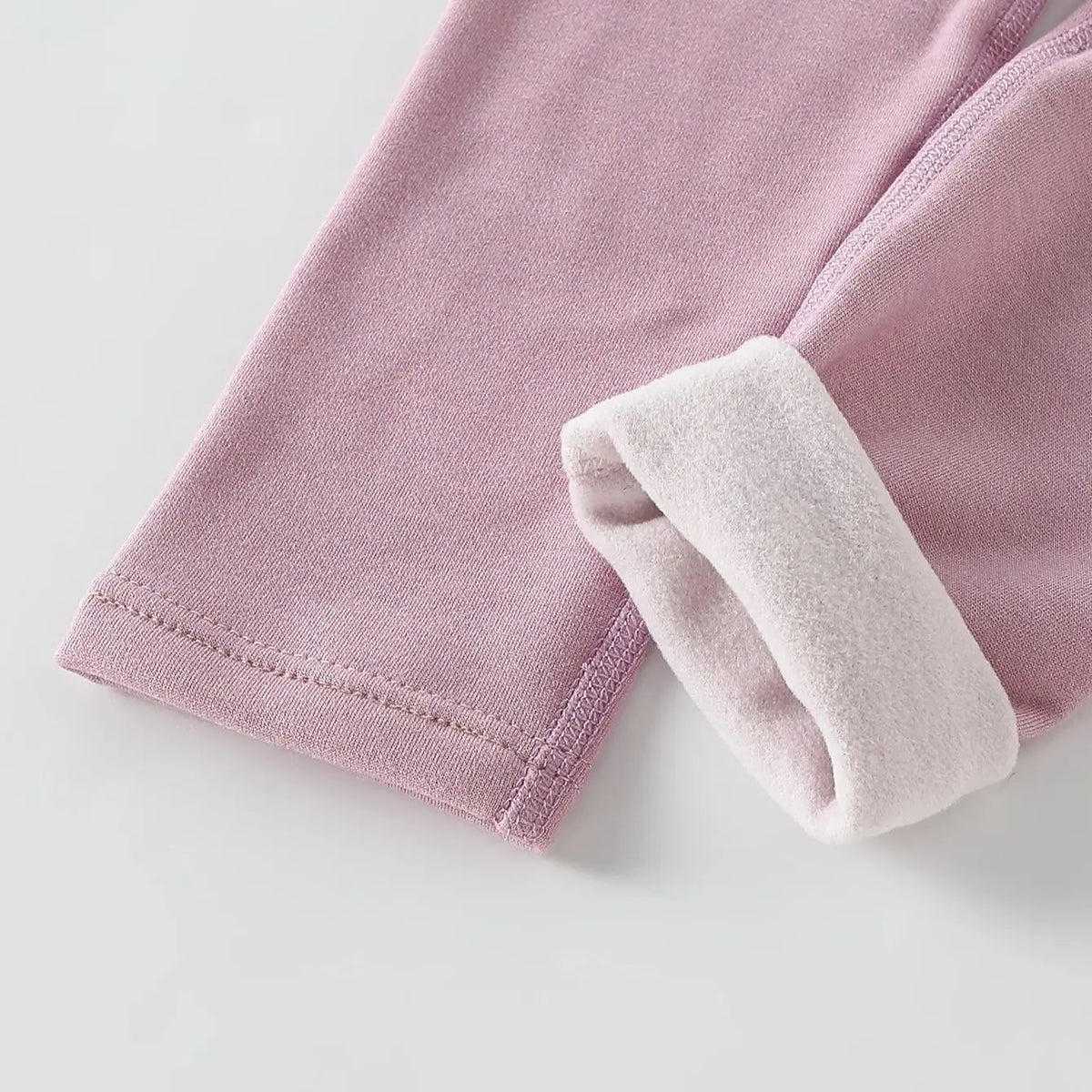 3/1 Piece Set For Autumn And Winter Children Solid Color Medium High Waist Thick Leggings Boys And Girls Fleece Warm Casual Pant
