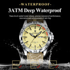 POEDAGAR Original Business Man Wristwatch Waterproof Luminous Date Week Casual Watch For Men Quartz Leather Luxury Fashion Men's Watches Reloj