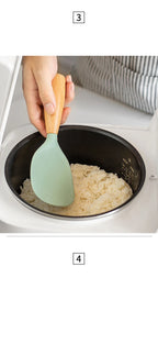Food Grade Silicone Rice Spoon – Heat Resistant Non-Stick Cooking Utensil