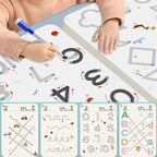 Montessori Reusable Tracing Workbook for Kids Handwriting Practice
