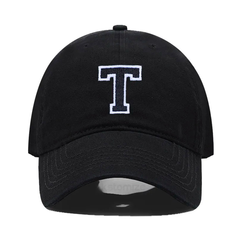 Initial Letter Embroidery Baseball Cap for Casual Sport Style
