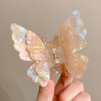AWAYTR Fairy Butterfly Hair Claw Acetate Crab Hair Clip Sweet Princess Shark Clip for Women Girl Hairpin Hair Accessories