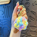 Cute Crochet Ice Cream Keychain Cone Bag Charm