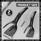 2-in-1 Grip Flip Spatula Clamp – Non-Stick Kitchen Turner Tool