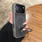 For Magsafe Metal Car Holder Ring Phone Case For iPhone 18 17 Pro Max Air 16 15 Pro 14 13 12 11 Magnetic Bumper Back Cases Cover