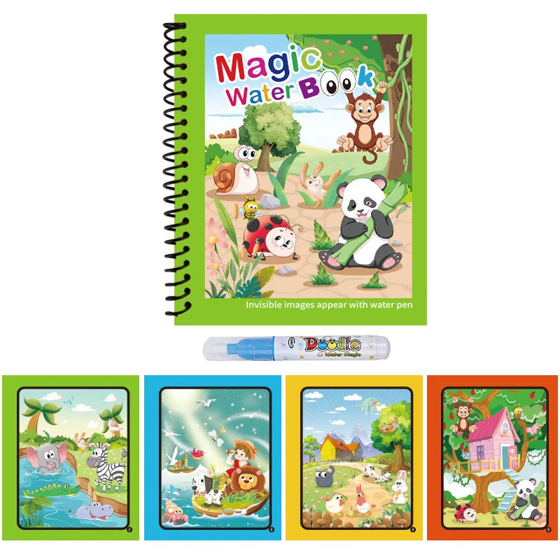 Magic Water Drawing Book – Reusable Mess-Free Painting Toy