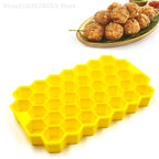 37 Grid Silicone Meatball Mold with Lid for Rice and Fish Balls