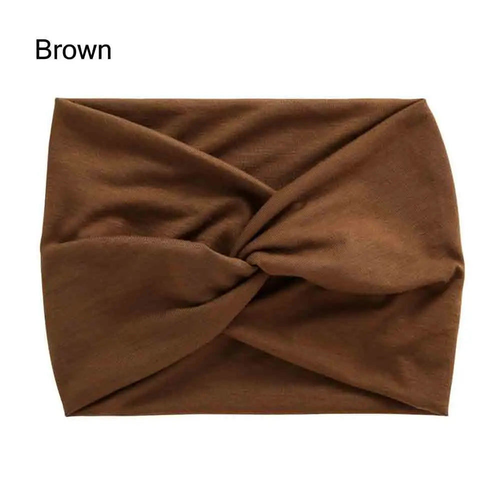 Twisted Extra Wide Turban Workout Headband for Women