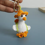 Cute Crochet Parrot Keychain Handmade Bird Bag Charm