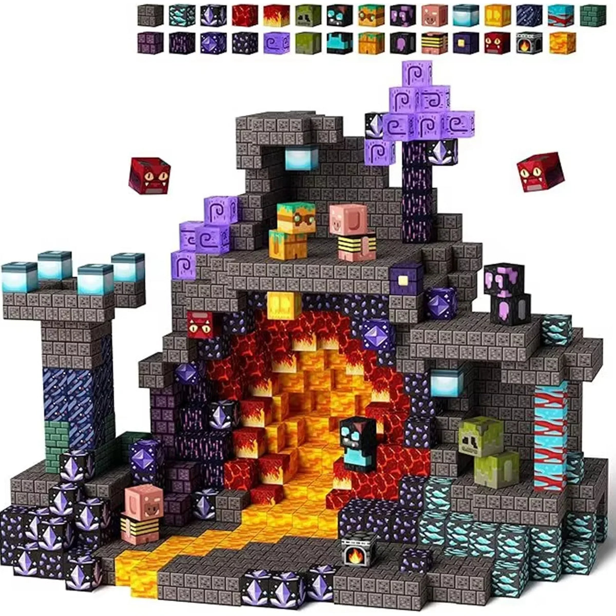 Sensory Montessori Magnetic Stacking Cubes