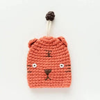 Cartoon Dog Key Case Handwoven Key Organizer Pouch