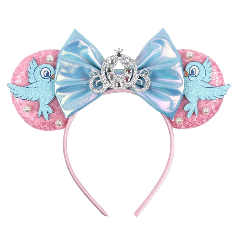 Sequin Mouse Ears Bow Headband for Women & Girls