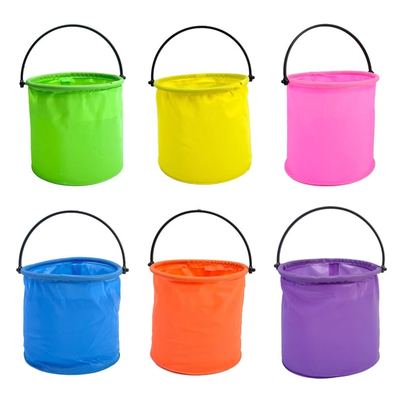 2PCS Collapsible Beach Sand Bucket Outdoor Play Set