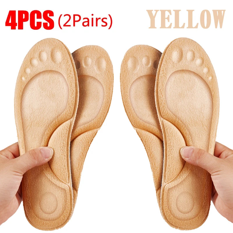 4D Massage Warm Pile Shoes Insoles Super Soft Latex Sports Insole for Feet Running Basket Shoe Sole Arch Support Orthopedic