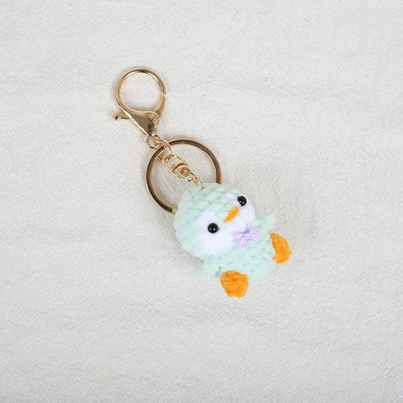 Mini Penguin Crochet Keychain Cute Animal Bag Charm