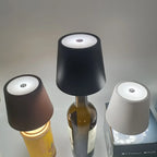 Wireless Table Lamp LED Wine Bottle Base Rechargeable Vases Light Touch Switch Bar Dining Lamp