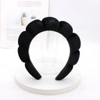 Velvet Sponge Spa Headband for Face Washing & Skincare