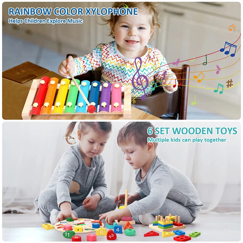 Montessori 3D Wooden Puzzle Educational Learning Toy for Kids