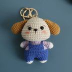 Cute Crochet Animal Doll Keychain Sheep Puppy Bag Charm