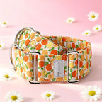 Martinagle Wide Adjustable Dog Collar, Soft Patterned Anti-Pull Collar for Medium-Sized Dogs, Suitable for Italian Greyhounds, Whippets, and Visual Hunting Dogs