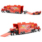 Disney Pixar Cars Toys Lightning McQueen Jackson Diecast Vehicle King Mike Uncle 1:43 Truck Trailer Model Toy Gifts