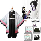 Kochou Shinobu Anime Cosplay Costume with Wig Set
