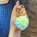 Cute Crochet Ice Cream Keychain Cone Bag Charm