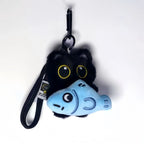 Cute Black Cat Plush Keychain Kawaii Bag Charm