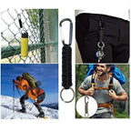 Tactical Paracord Keychain Survival Lanyard with Carabiner Cli