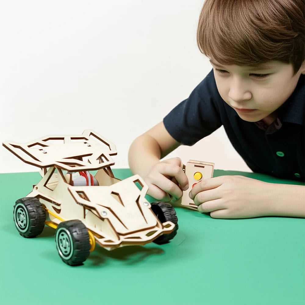 DIY Wooden Remote Control Car STEM Science Experiment Building Kit for Kids