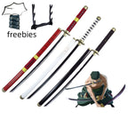 40incn Roronoa Zoro Katana Ninja Knife Sword Anime Cosplay Costume Zoro Real Size Japanese Katana Original Samurai Sabre Gift