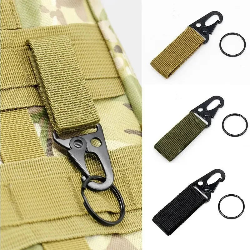 2PCS Tactical MOLLE Hanging Buckle Carabiner Clips for Outdoor Gear