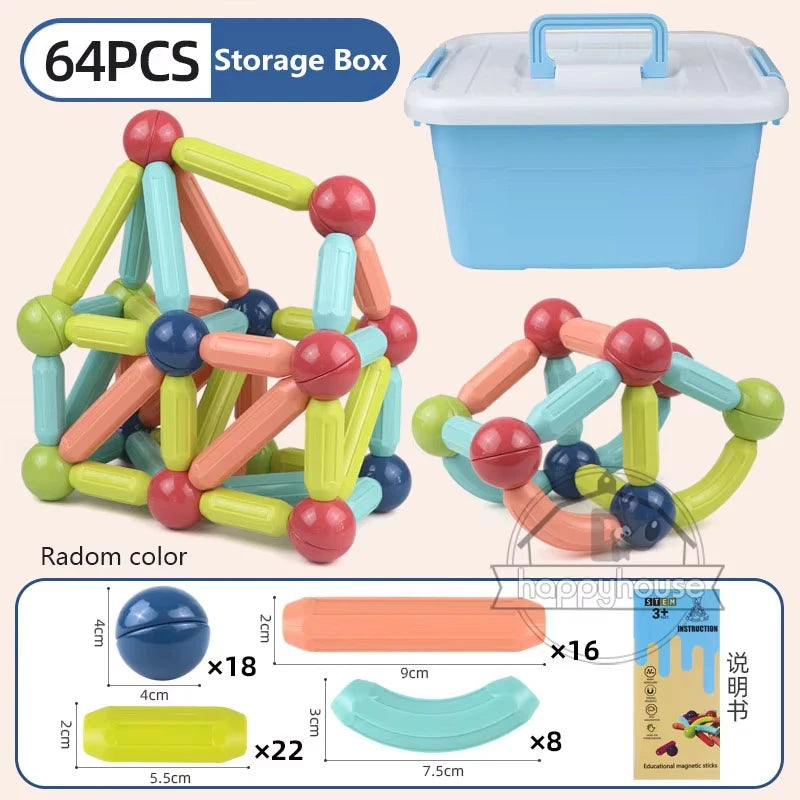 Magnetic Constructor Blocks STEM Building Set for Creative Kids