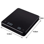 Electronic Coffee Scale with Timer and Silicone Pad USB Rechargeable