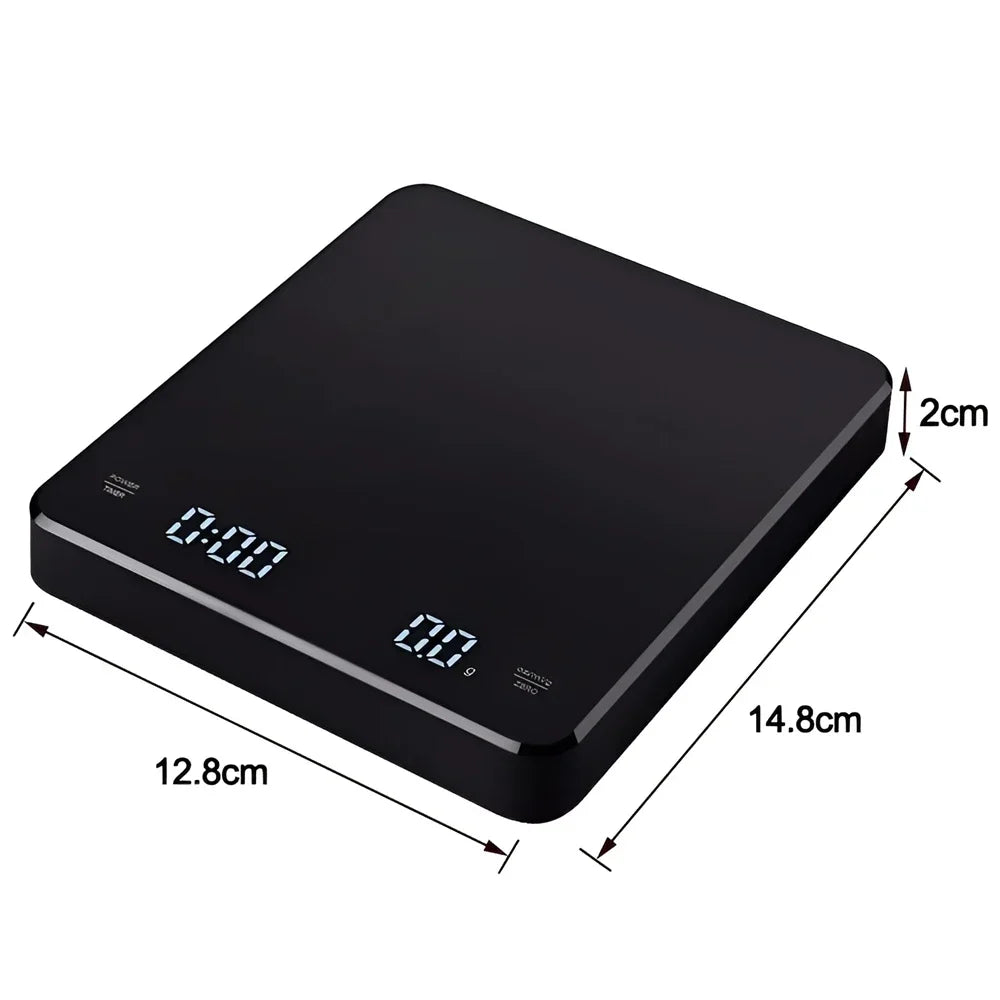 Electronic Coffee Scale with Timer and Silicone Pad USB Rechargeable